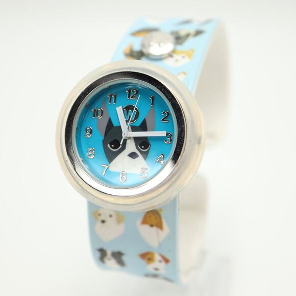 Watchitude Puppy Dog Blue White Slap Bracelet Watch 37mm with New Battery - Picture 1 of 13